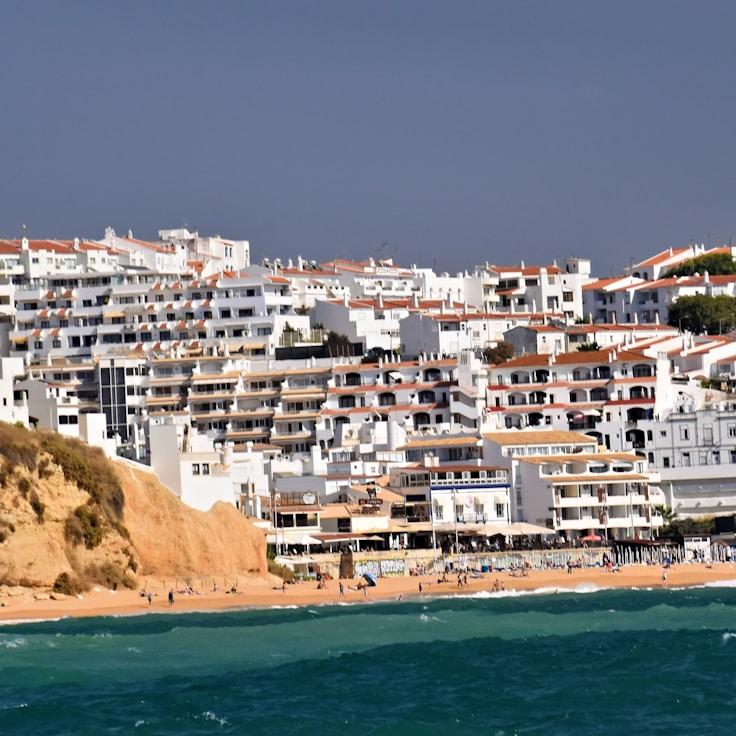 Entertainment zone at night in Portugal